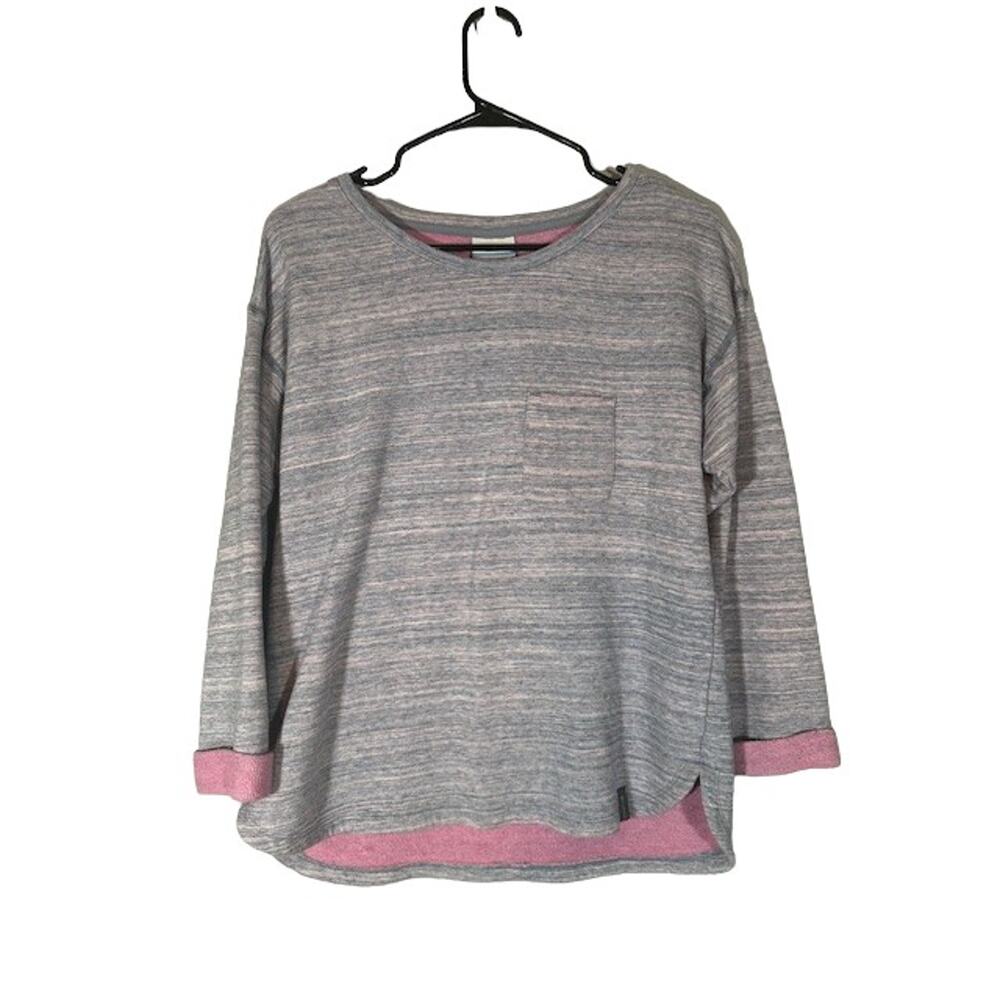Columbia Heathered Lilac Purple Long Sleeve Pullover Sweatshirt Women Sz M
